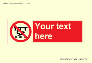 Custom Do not use watercraft in the vicinity of piers